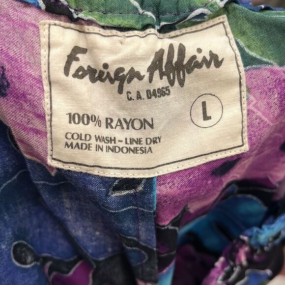 Bali Maximalist Purple Blue Floral Summer 2-Piece Wide Leg Casual Pant Set - Picture 10 of 10